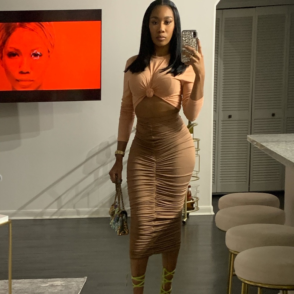 Mocha Ruched Skirt